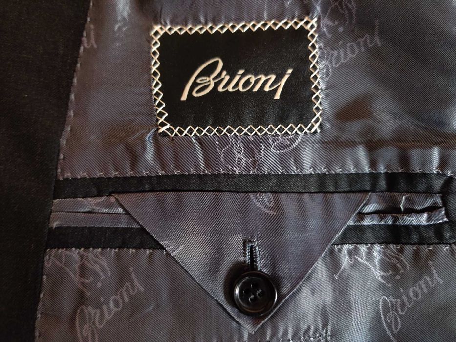 Brioni костюм классический мужской ручной работы (Графит) 5