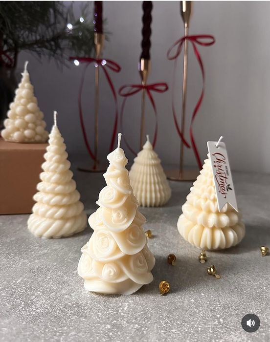 Свічки ручної роботи новорічна колекція