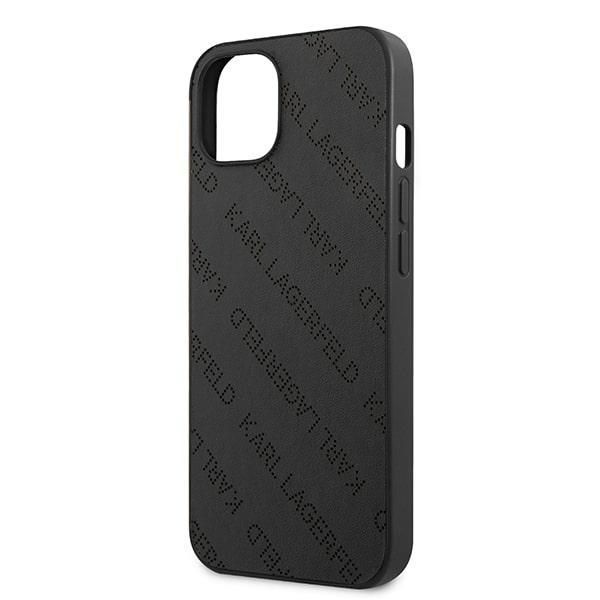 Karl Lagerfeld Etui iPhone 13 mini 5,4" - Czarny Perforated Allover