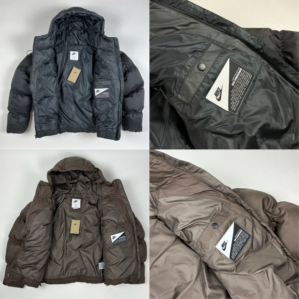 ОРИГІНАЛ пуховик Nike Sportswear Windpuffer жіночий чорний коричневий
