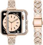 Wutwuk bransoleta diamenty Apple Watch SE 9/8/7/6/5 42/44/45/49mm