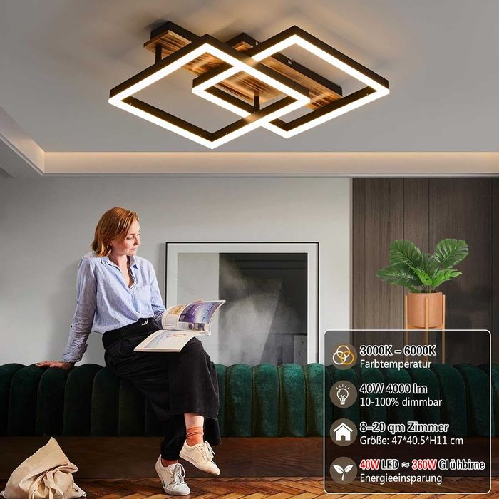 SEATAIN drewniana Lampa sufitowa LED 40W