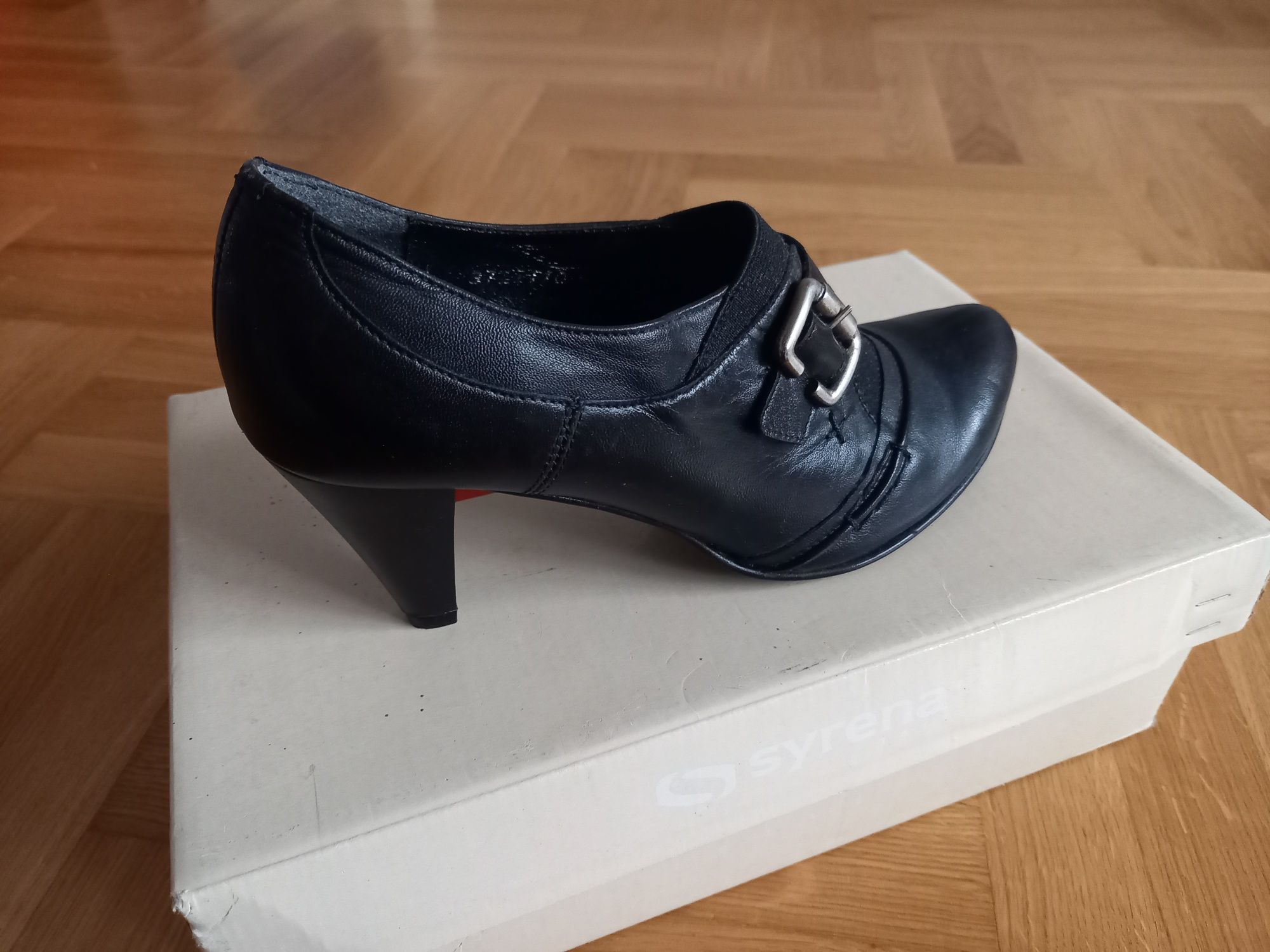 Buty skóra naturalna, 37, SYRENA, klamra