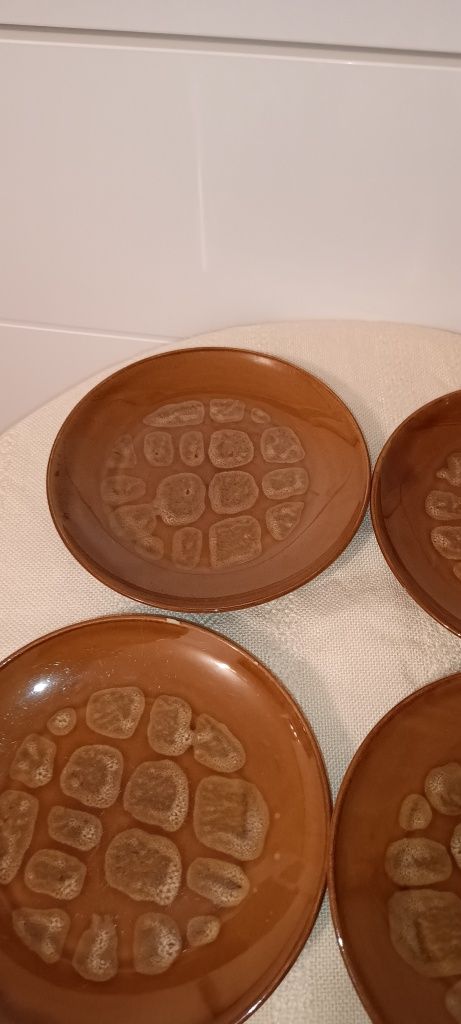 Talerz deserowy bakterie porcelit Pruszków prl