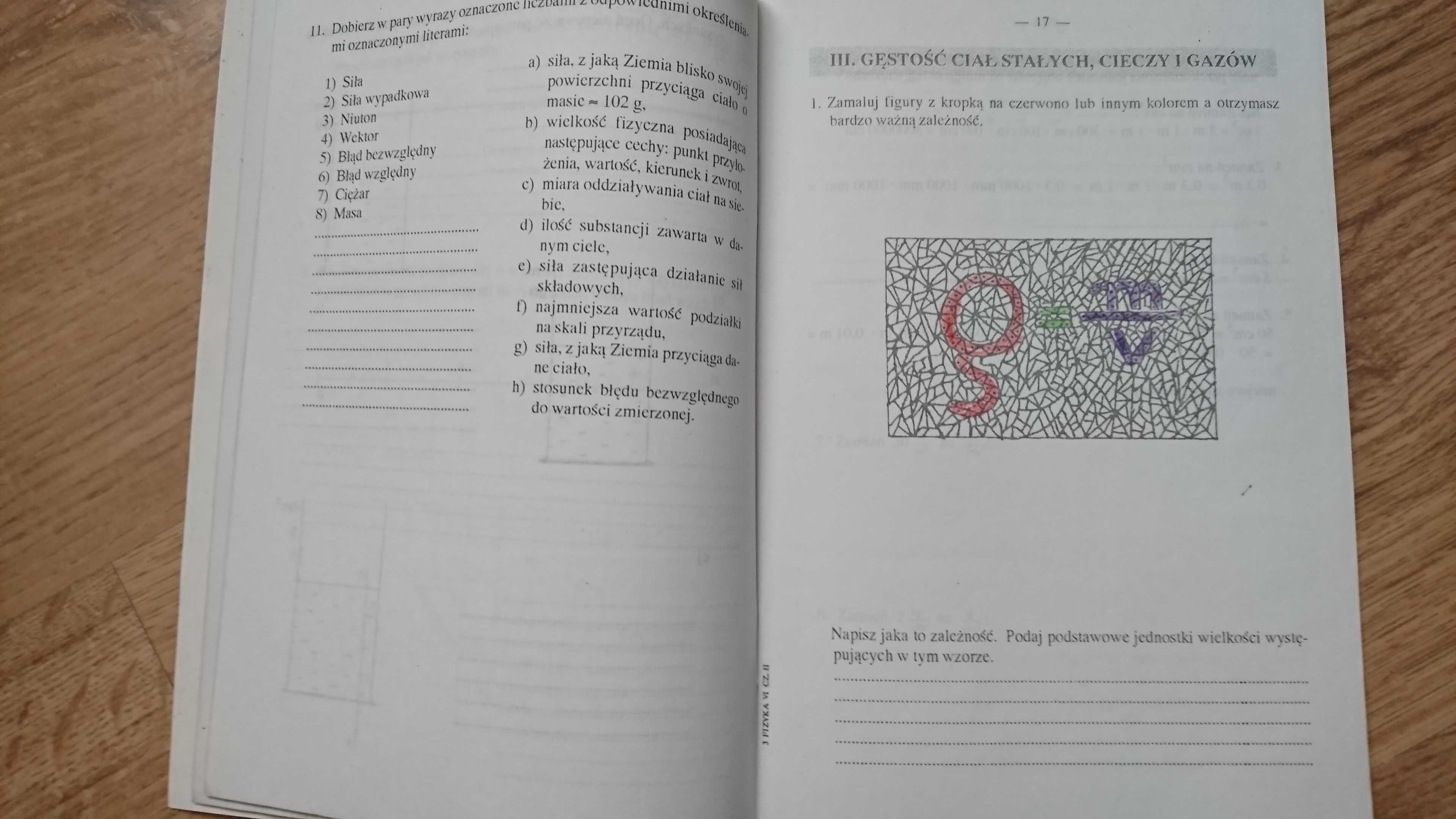 zeszyt ćwiczeń Spacer z Archimedesem fizyka cz.2 klasa 6