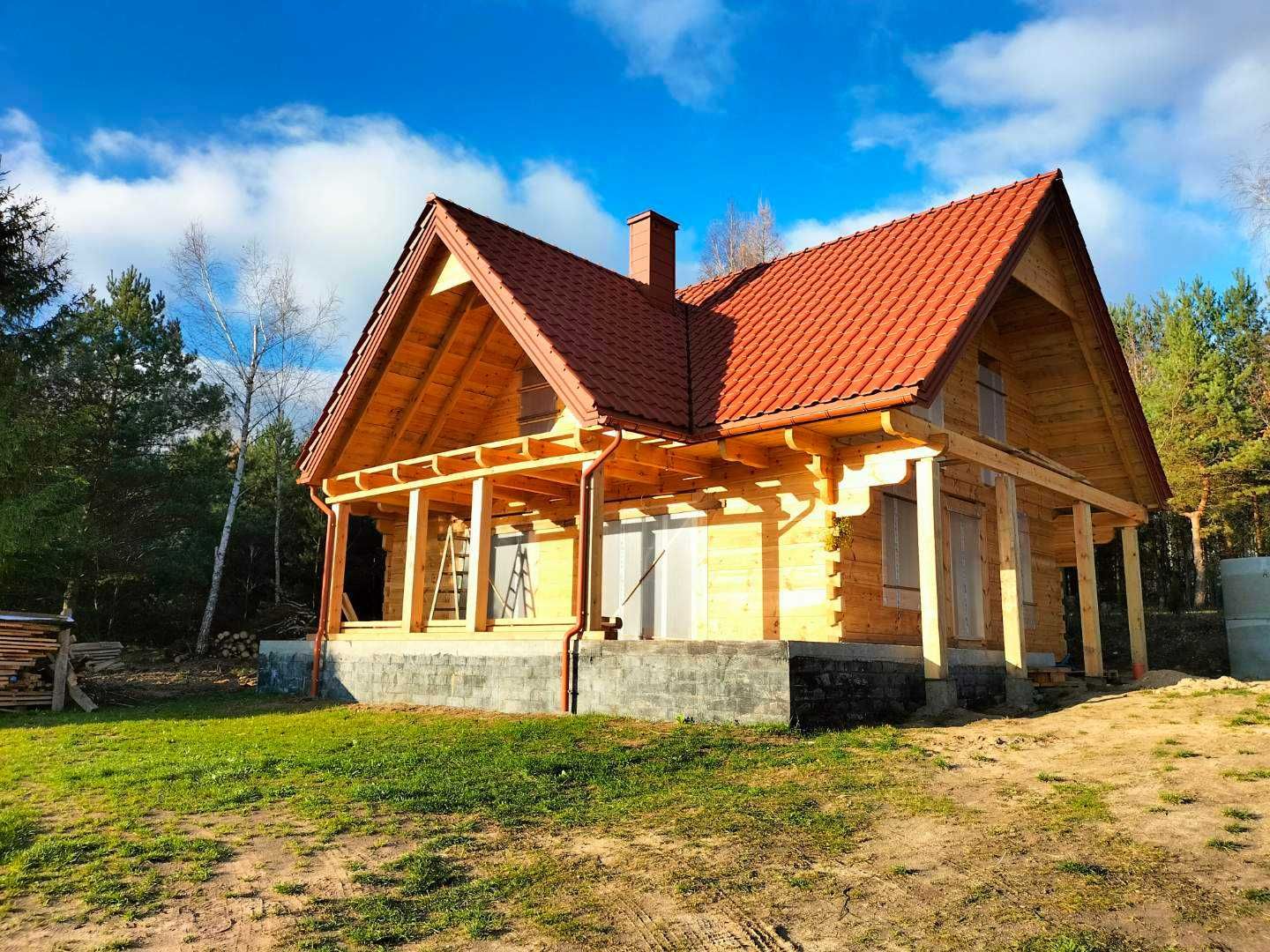 Domy drewniane z bali.  Domy na zgłoszenie.