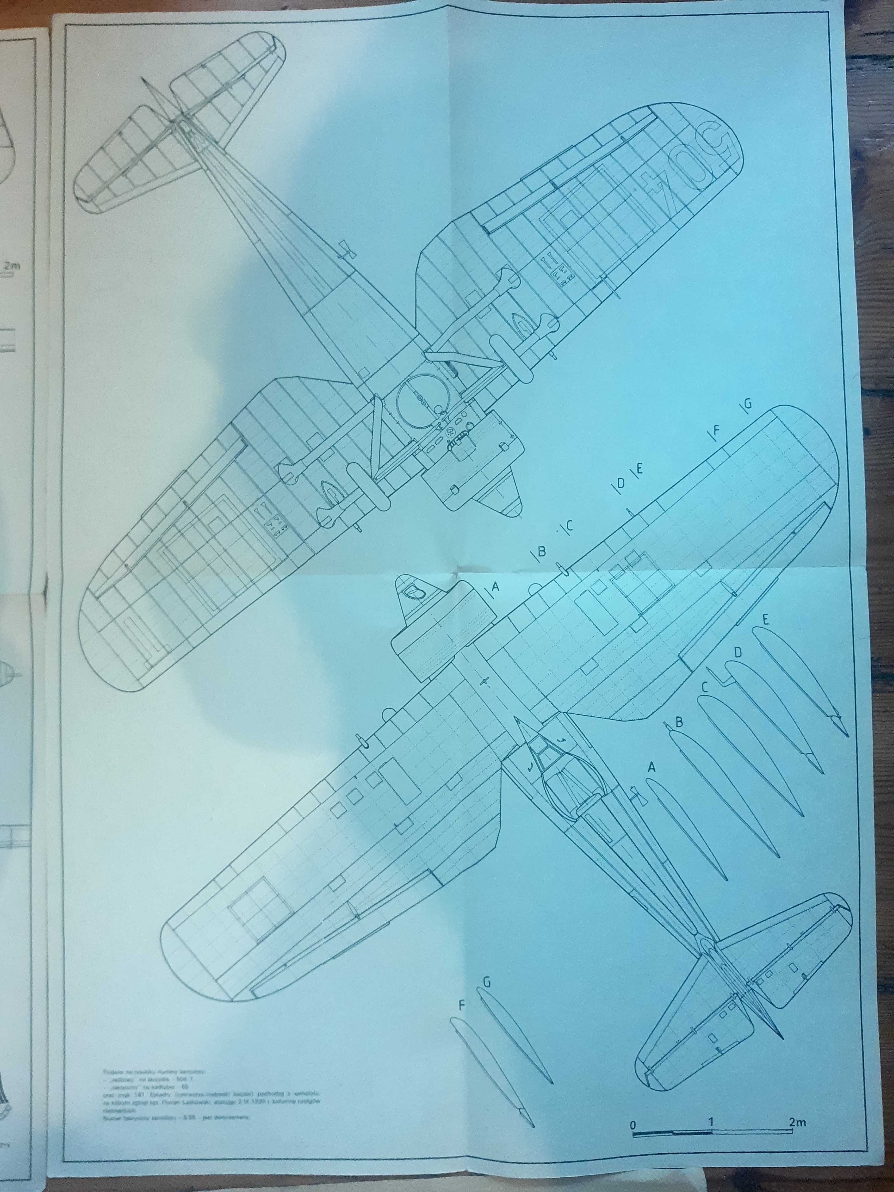 Plany Pzl 37B Łoś i Pzl P 11c