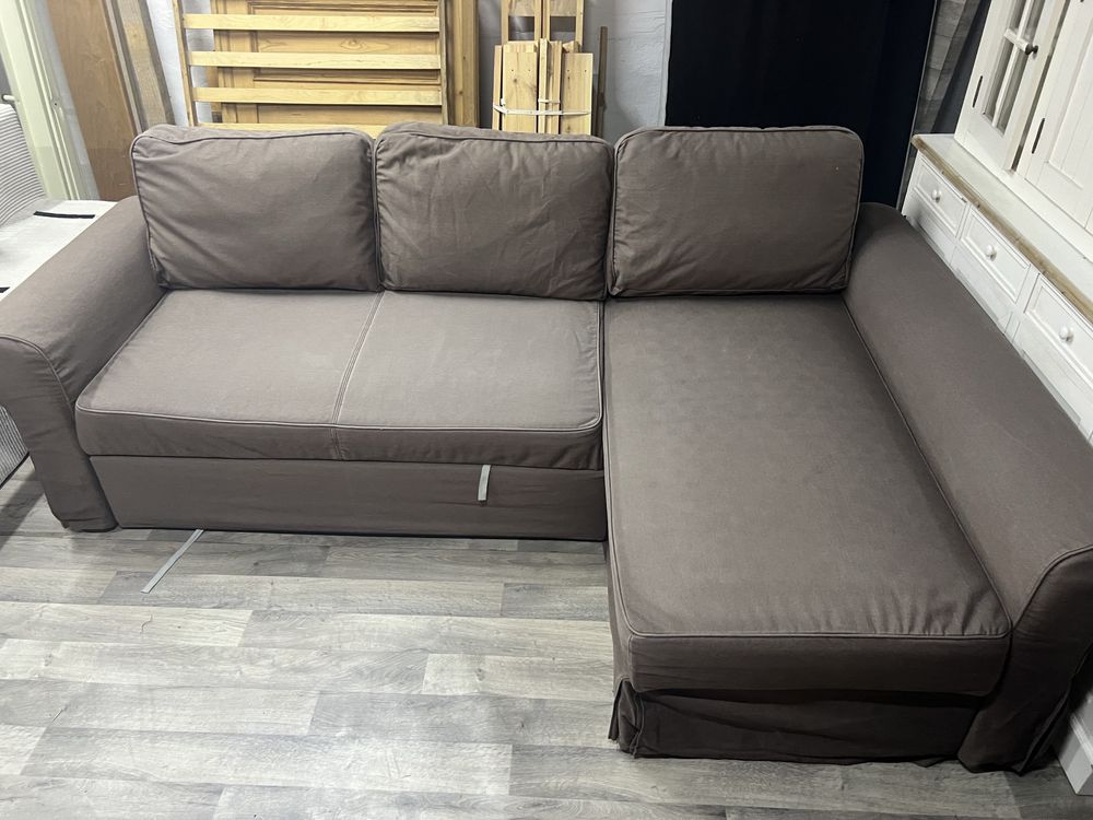 Sofa Norożnik Ikea Backabro funkcja spania 140x200 Brązowy.