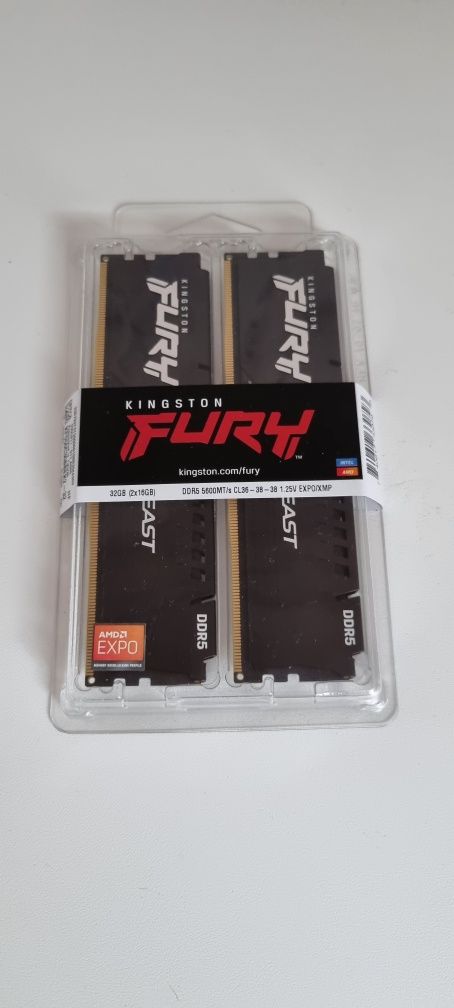 Kingston FURY 32GB (2x16GB) 5600MHz CL36 Beast Black EXPO AMD