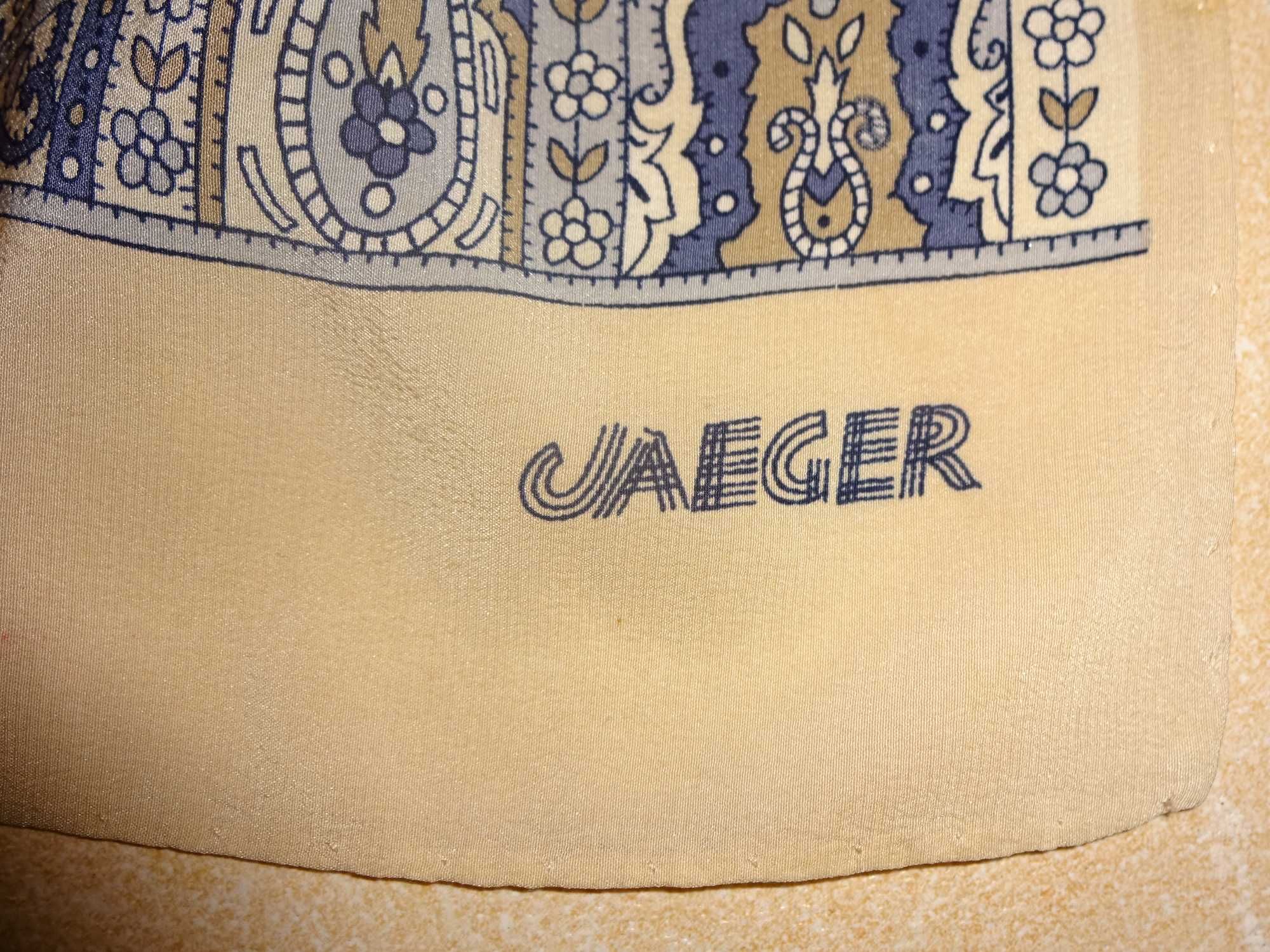 JAEGER made in Italy  SILK jedwabny szal szalik fular plastron Paisley