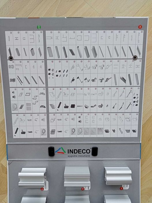 Wzornik profili aluminiowych do szaf INDECO
