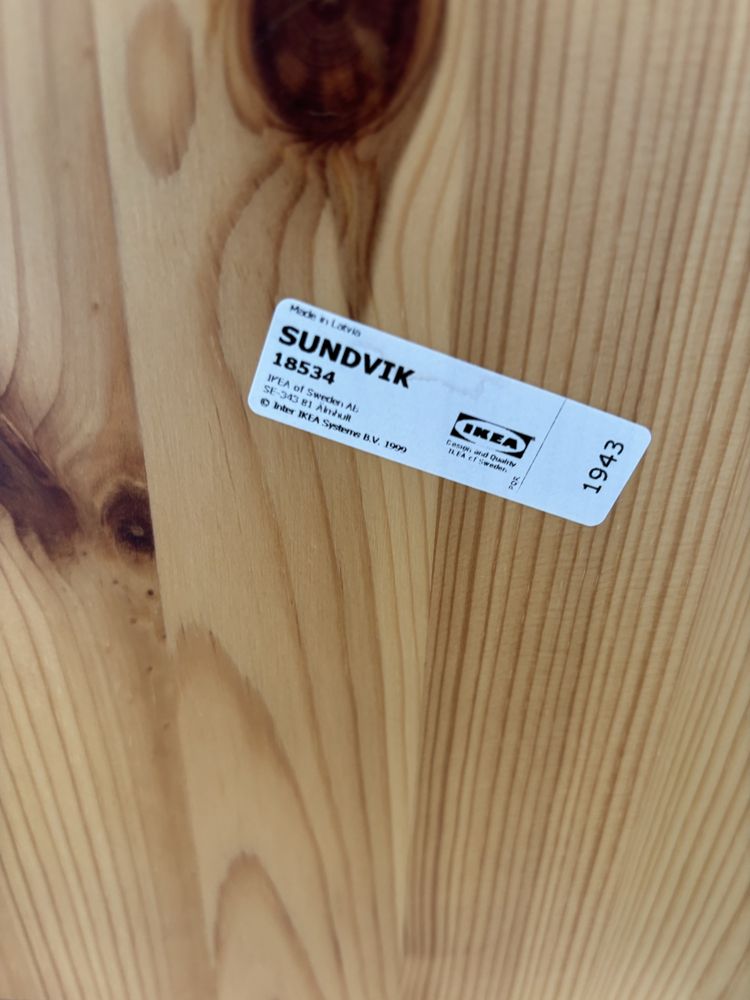 Ikea Sundvik zestaw stolik plis dwa krzeselka
