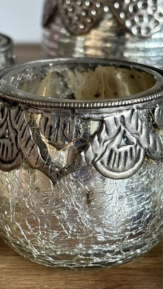 Zestaw świeczników tealight szklanych 6 sztuk