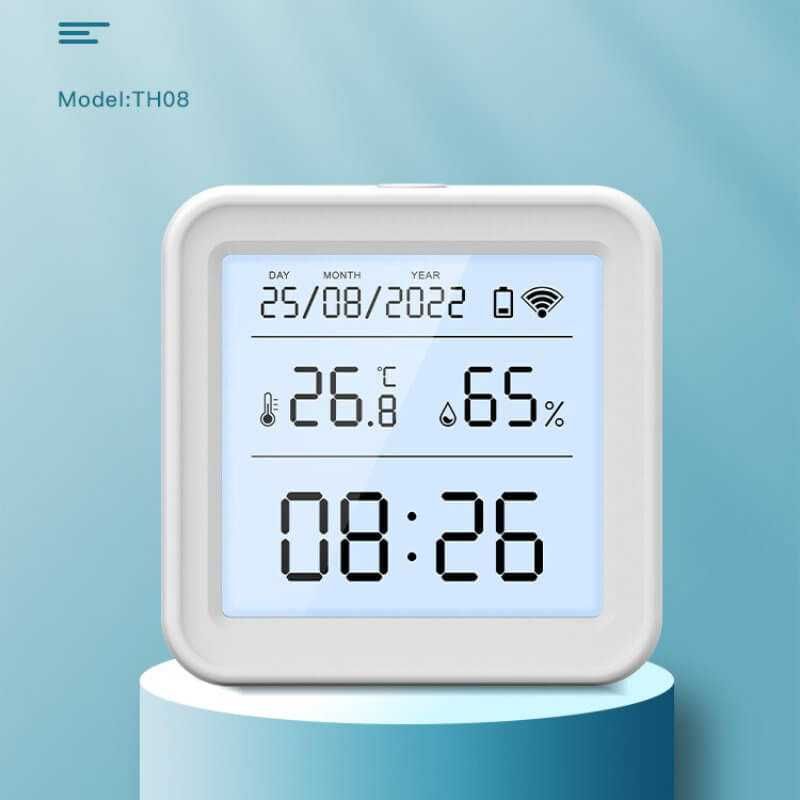 Smart Life Czujnik Higrometr Termometr Zegar i Datownik Tuya z WiFi
