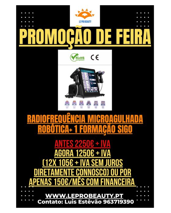 Radiofrequência microagulhada robótica  com martelo friio + Formação