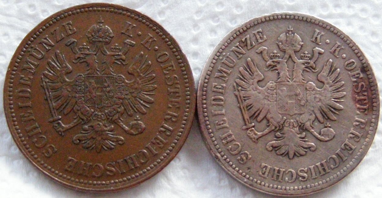 Monety srebrne  Austro-węgry /zabory . 1868 r.