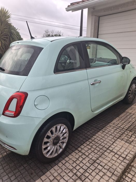 Fiat 500 verde água