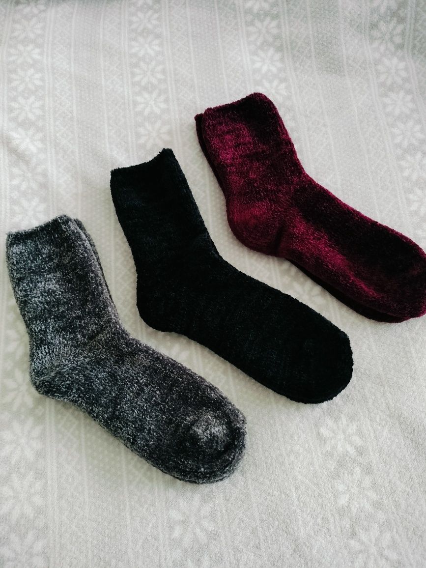 Conjunto 3 pares de meias chenile • 38-39