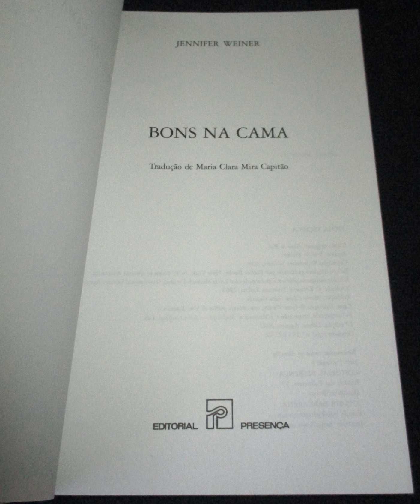 Livro Bons na Cama Jennifer Weiner 1ª edição