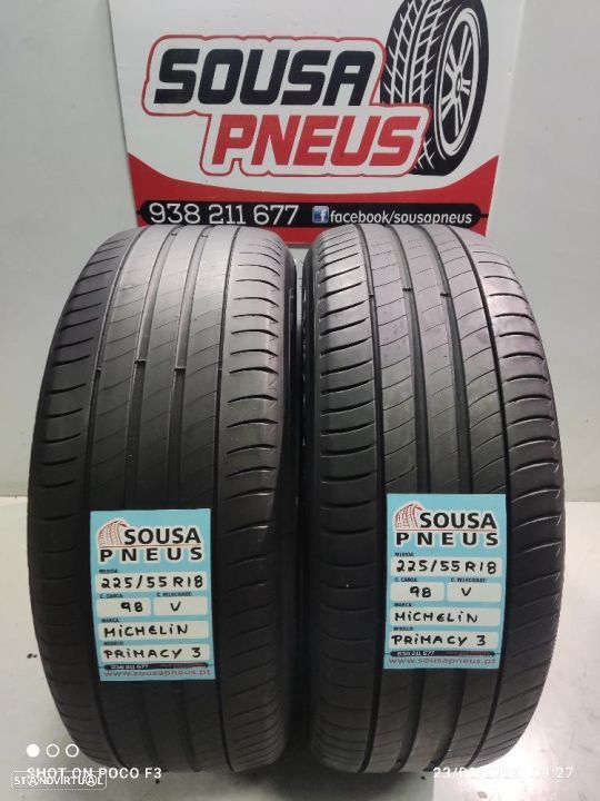 2 pneus semi novos 225-55r18 michelin - oferta dos portes