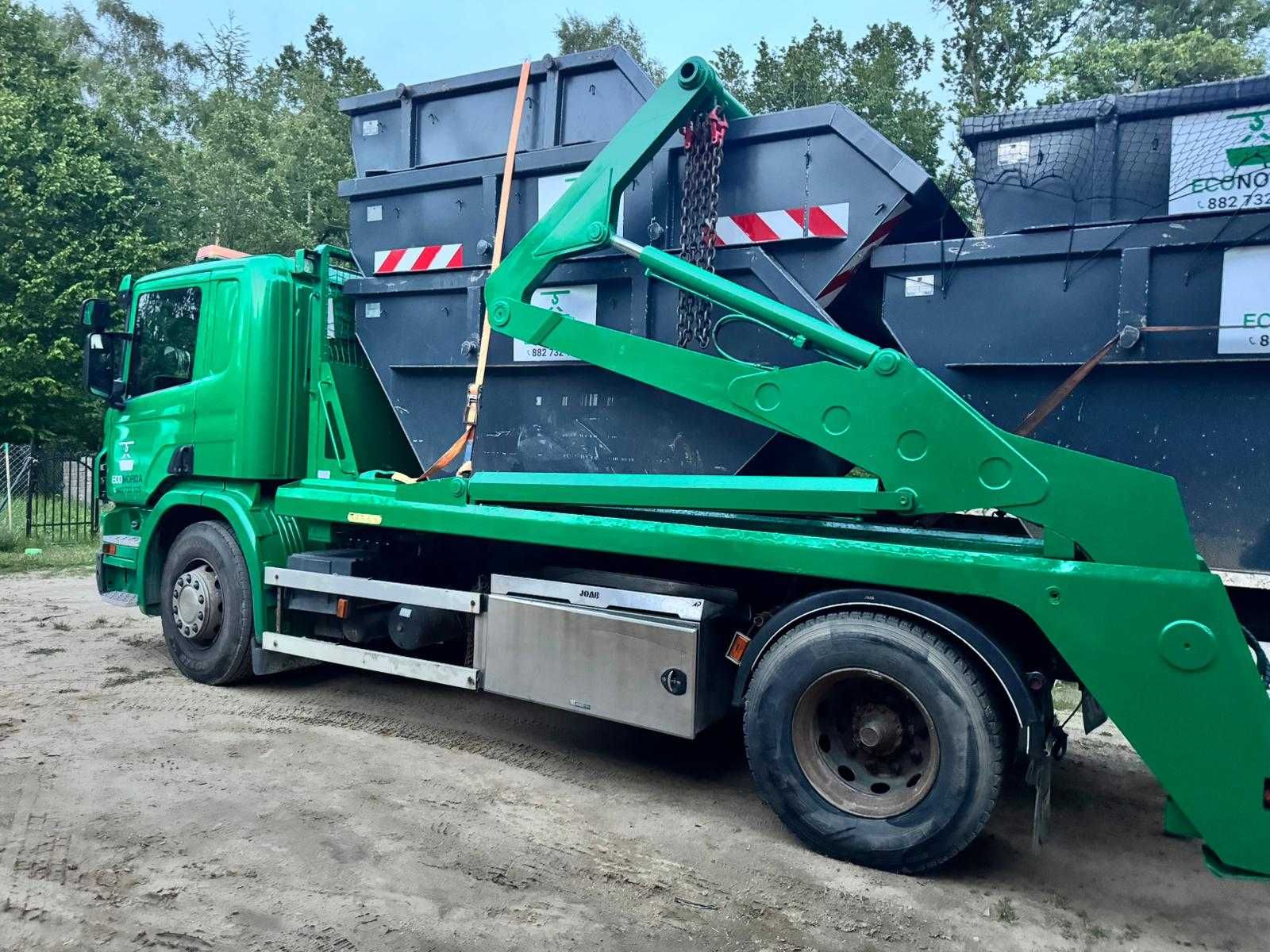 Scania P340 Bramowiec rozciągany na dwa kontenery 7m3 - NOWY UDT