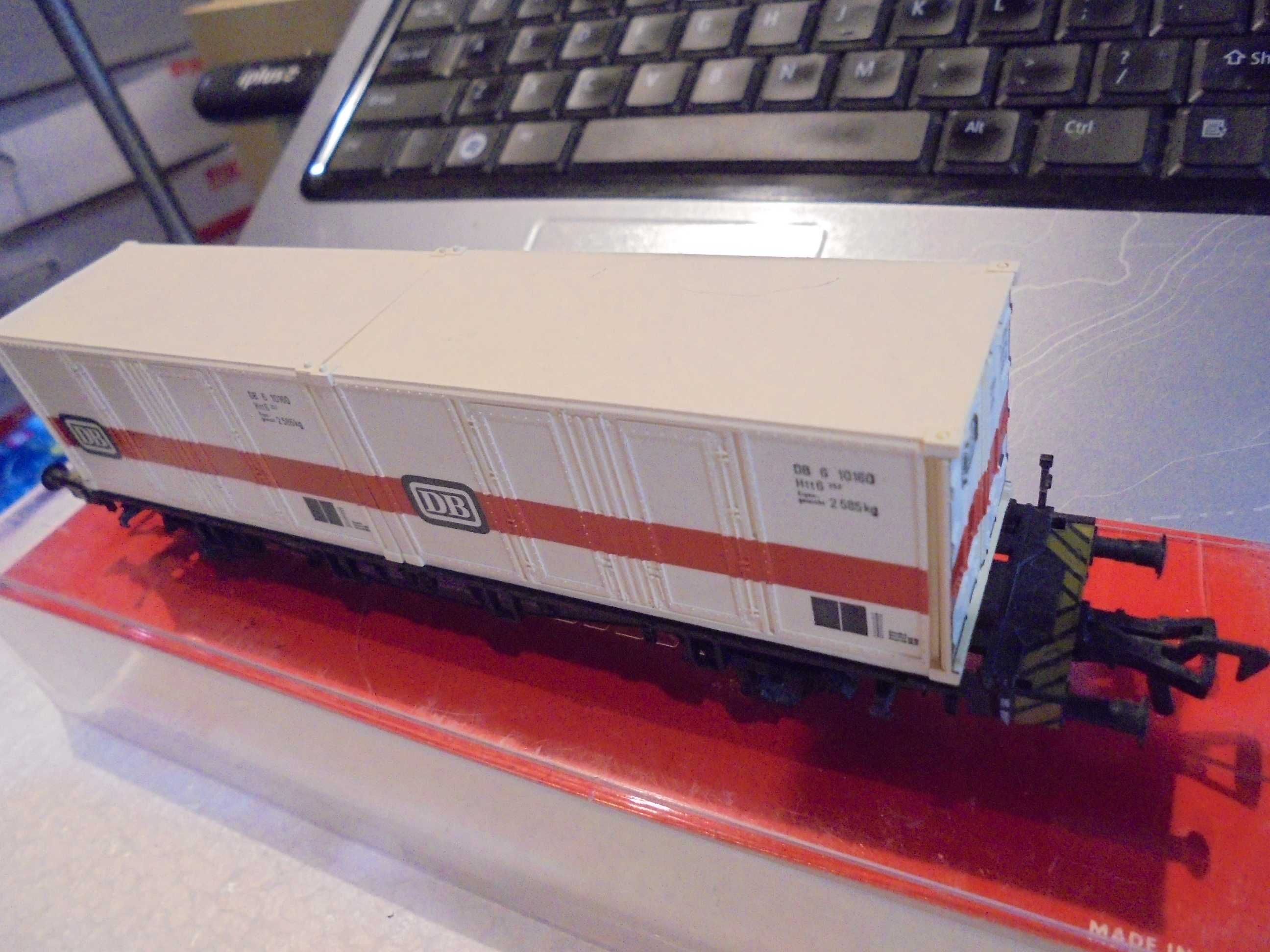 Fleischmann wagon kontenerowy H0 1:87 germ.,kolejka,makieta