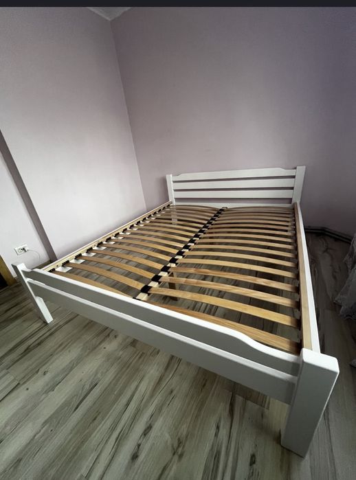 Ліжко Ольга вільха 160х200 см біле