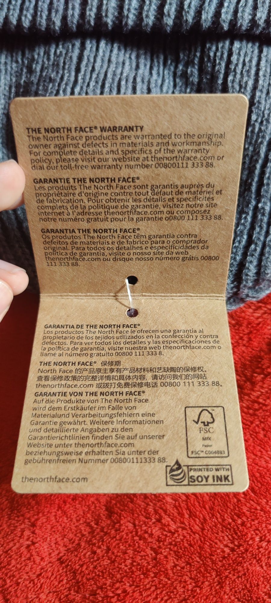 Szara czapka beanie The North Face