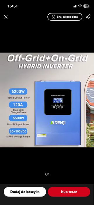 Anenji 6,2 ANJ 6200-48PL ParalerOn-OffGrid