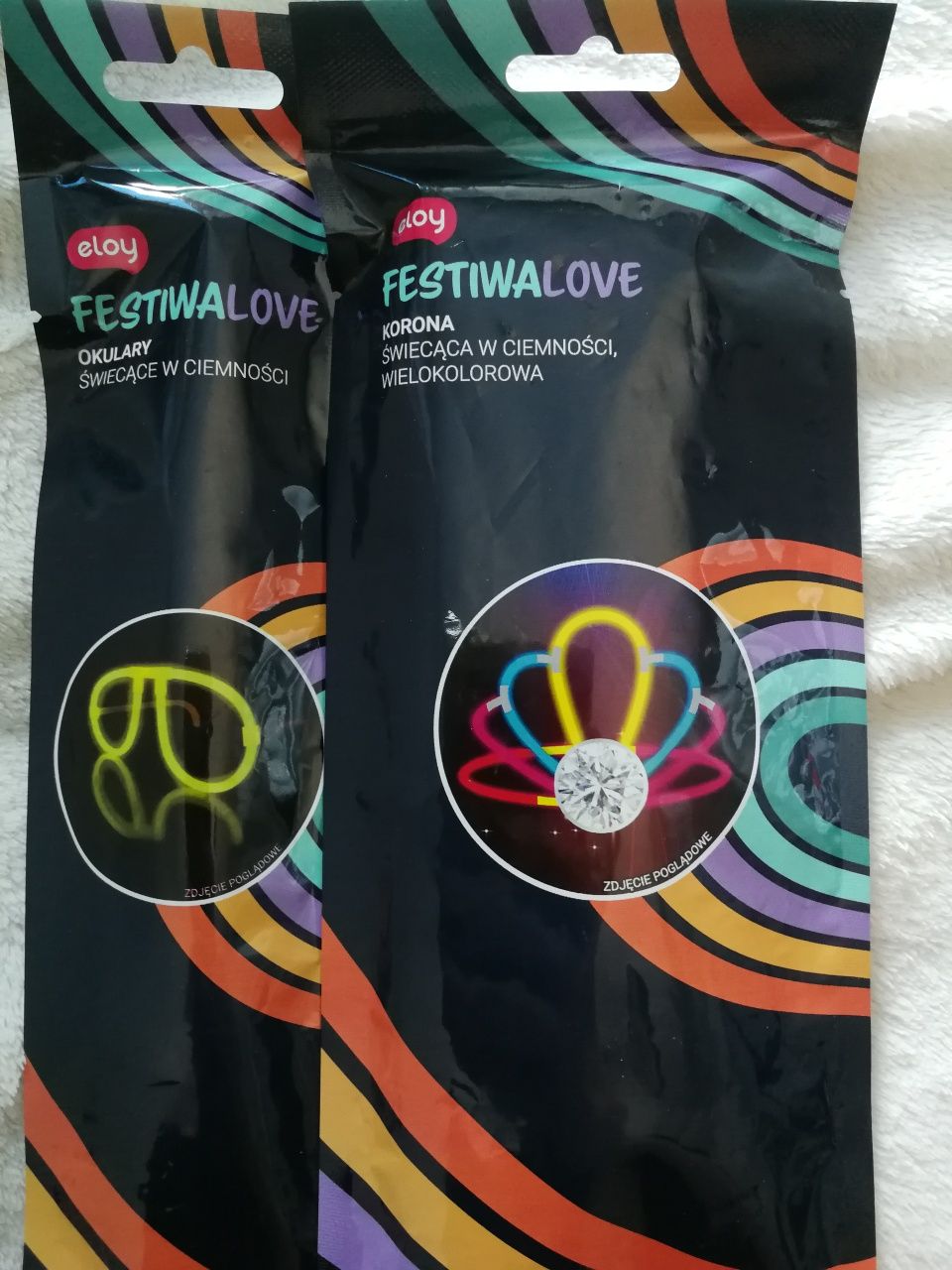 Zestaw korona okulary świecące w ciemności panieński festiwal koncert