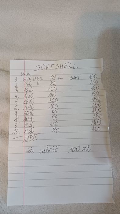 Materiały różne i dresówka