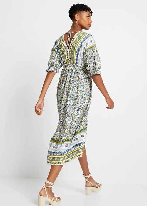 B.P.C asymetryczna sukienka we wzory 38.