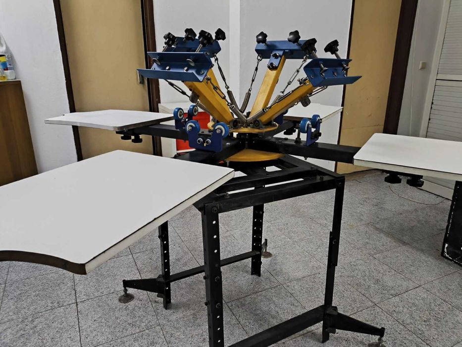 Máquina/Carrossel de serigrafia manual 4x4