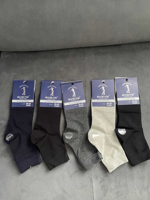 Garniturowe skarpety, bawełna 5 par 43-46 AuraVia (FZ080)