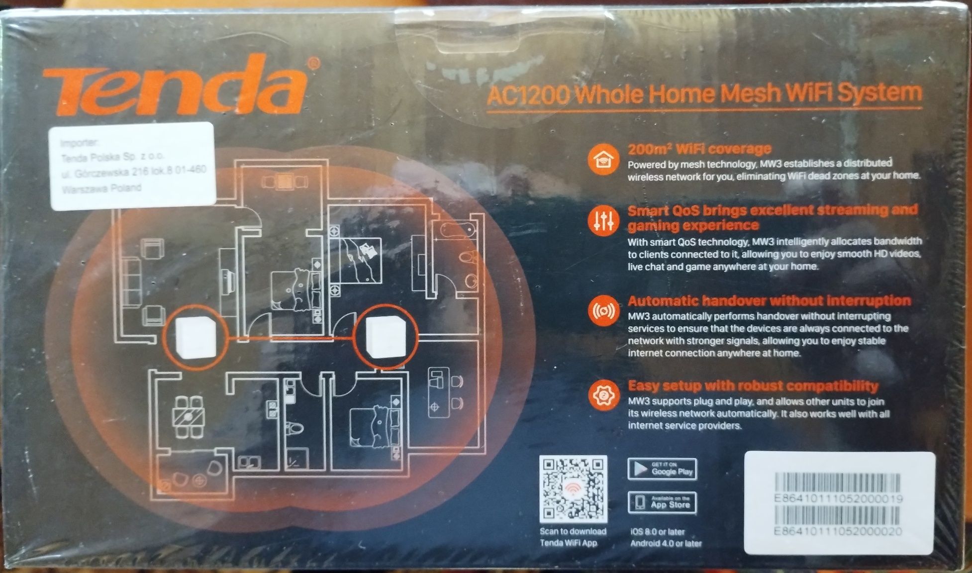 Router Mesh TENDA Nova AC1200 MW3 dwupak