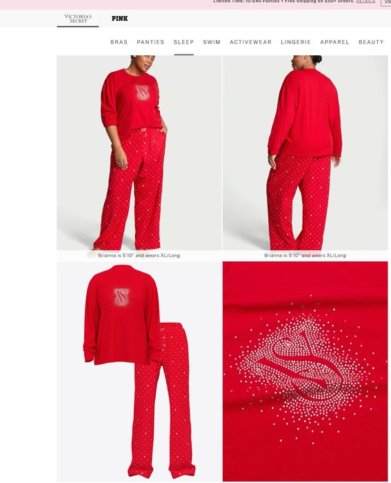 Жіноча піжама зі штанами набір victorias secret оригінал s m м