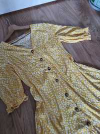 Żółta sukienka  midi