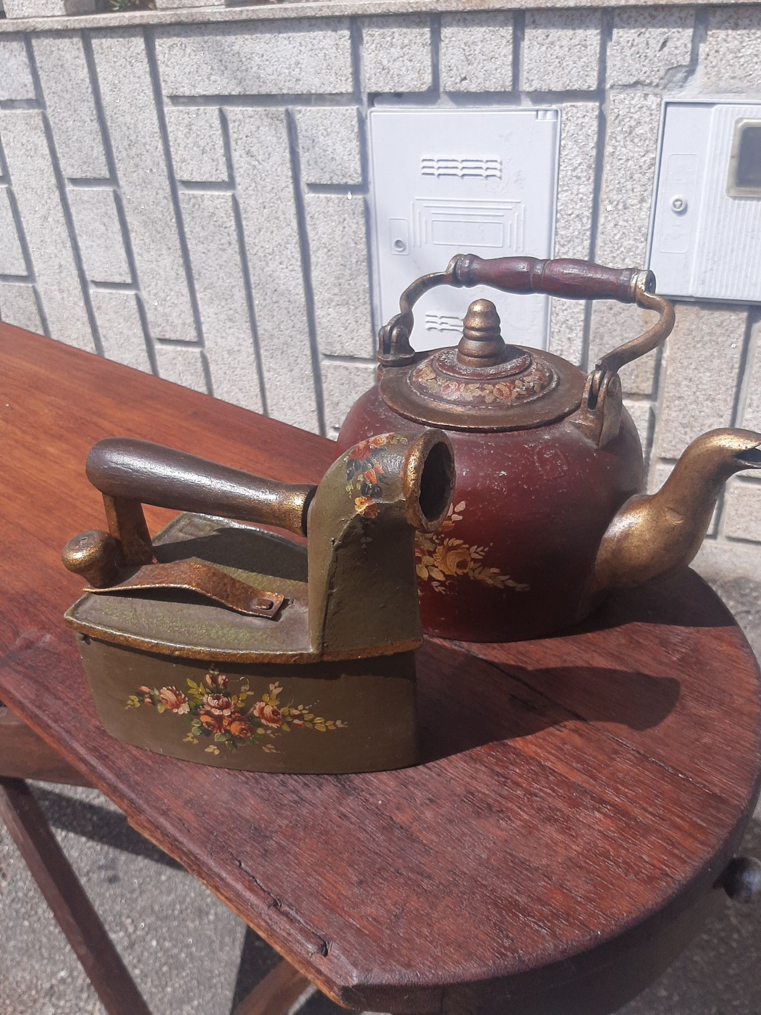 Antiga   Grande Mesa Tábua de Engomar Em Madeira de Carvalho Maciça