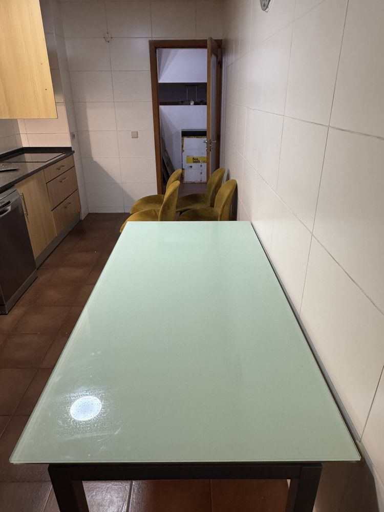 Mesa de Vidro Extensível
