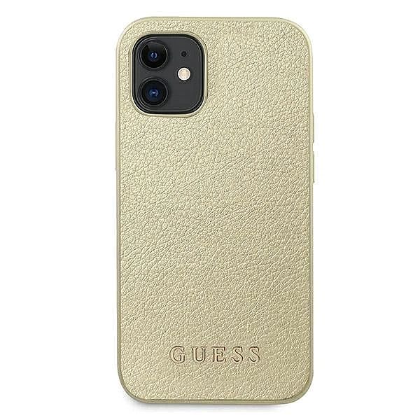 Etui Guess Iridescent na iPhone 12 mini - złote