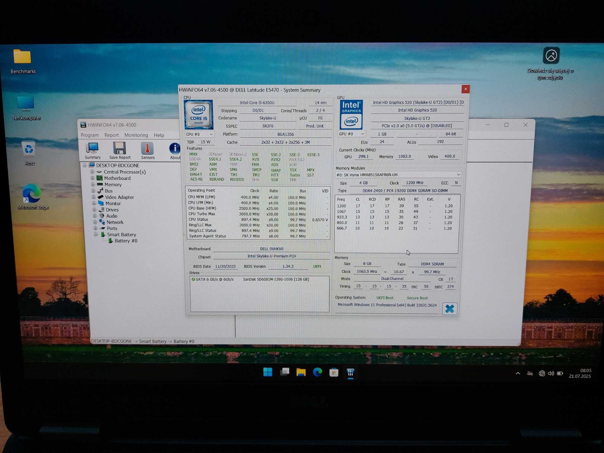 Laptop Dell Latitude E5470 i5-6300U 8GB 128GB (7)