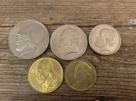 komlet 5 monet Greckich, drachma, 1,2,5,10, 20