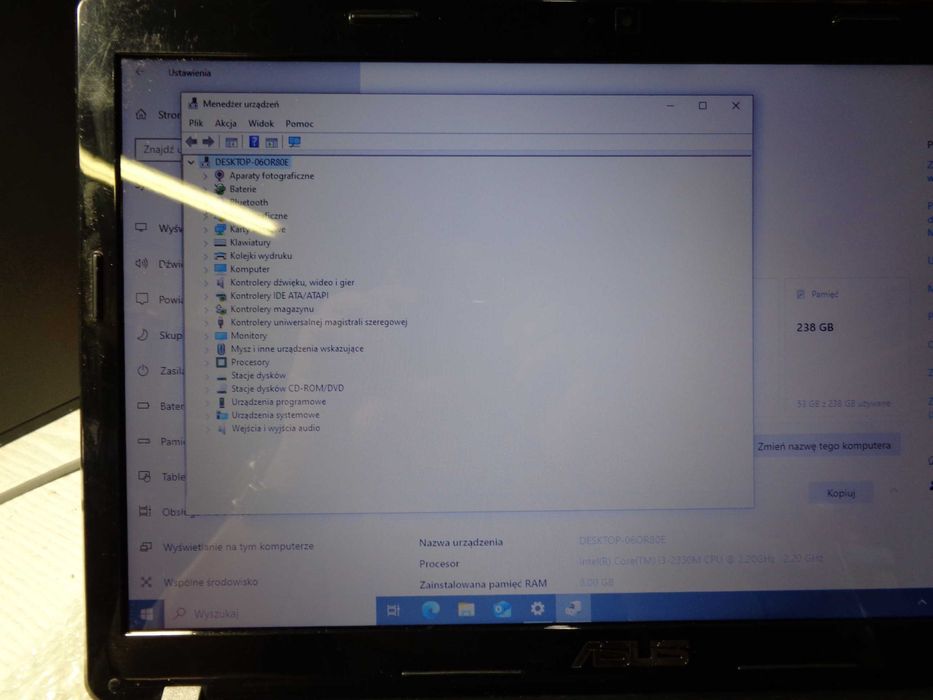 Tani laptop do codziennego użytku – ASUS X53S z Windows 10, SSD 256GB