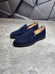 Лоферы Замшевые мужские синие LORO PIANA Royal! Натуральная ЗАМША! ХИТ
