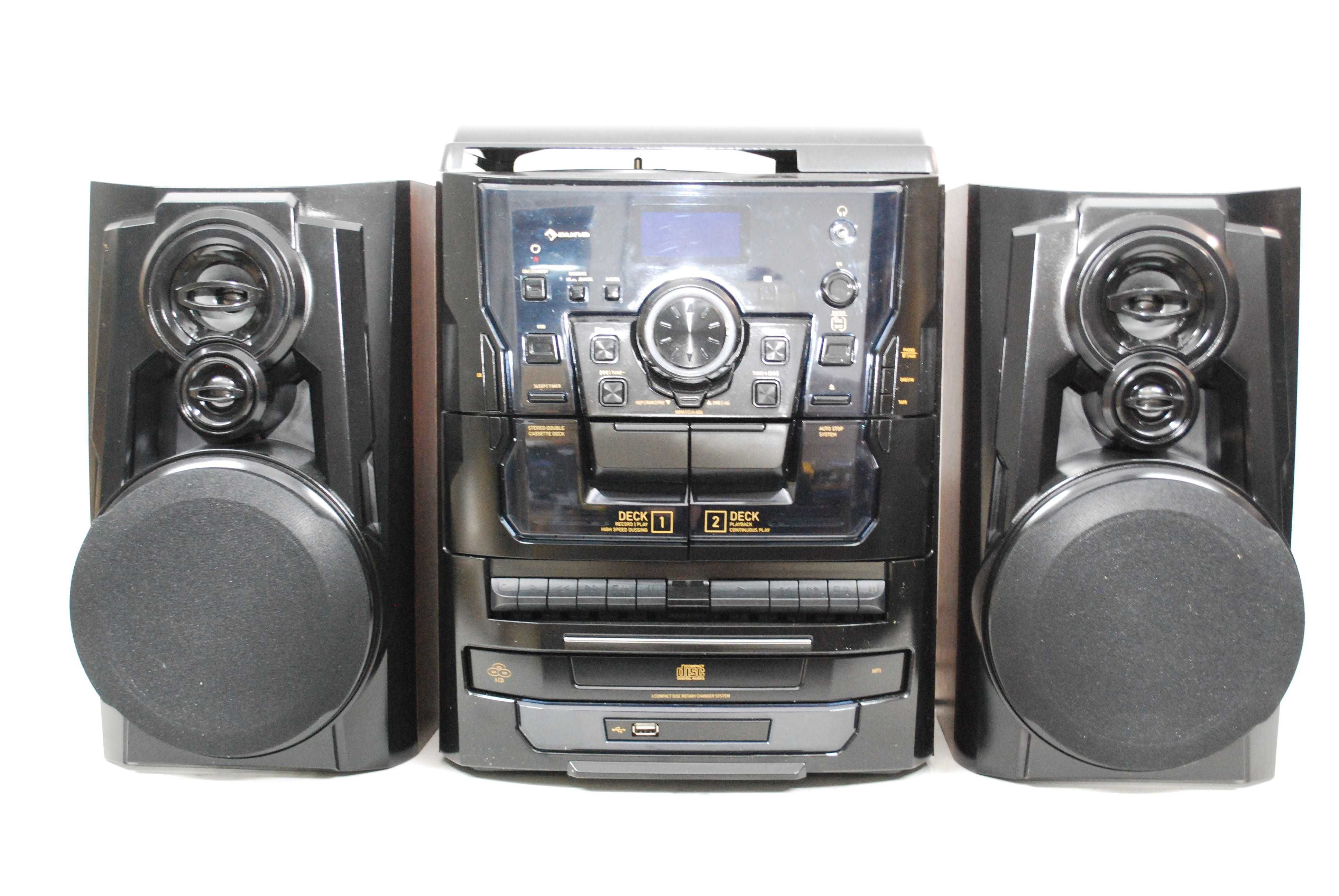 Wieża stereo, 3 CD,MP3, USB, Bluetooth, Radio, Kaseta, Gramofon