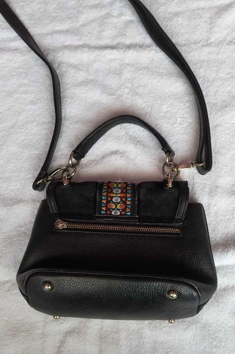 Torebka czarna WITTCHEN, używana, szerokość 26.cm wysokość 19 cm