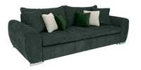 Kanapa Black Red White GASPAR IV MEGA LUX 3DL Green rozkładana sofa