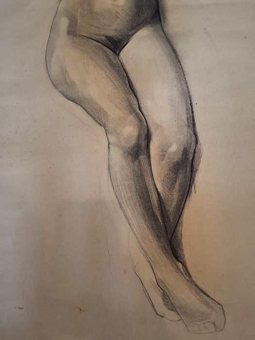 Grande pintura antiga nu
