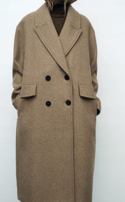 Płaszcz zimowy damski zara