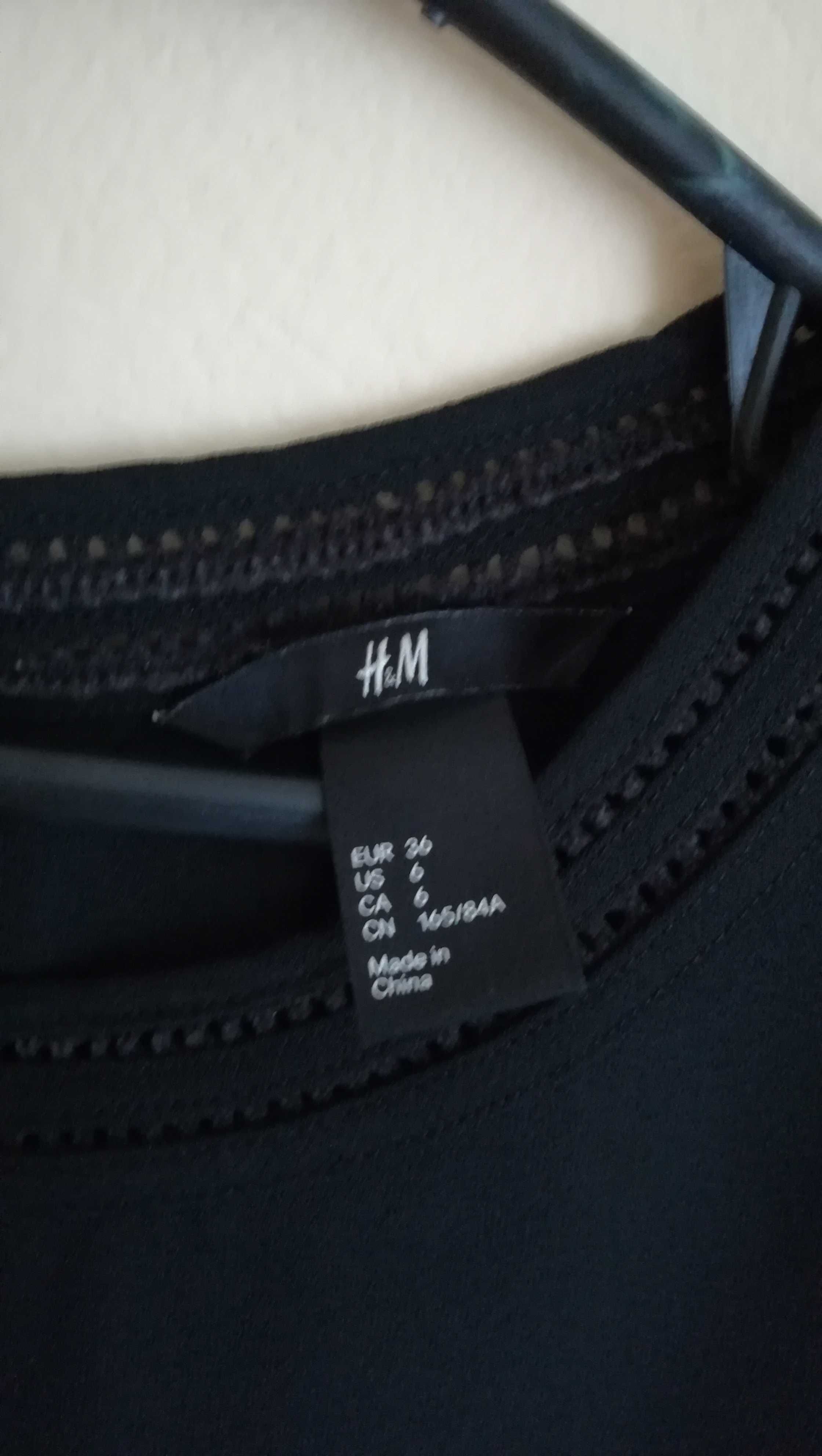 Sukienka 3/4rękaw czarna rozmiar S/M H&M